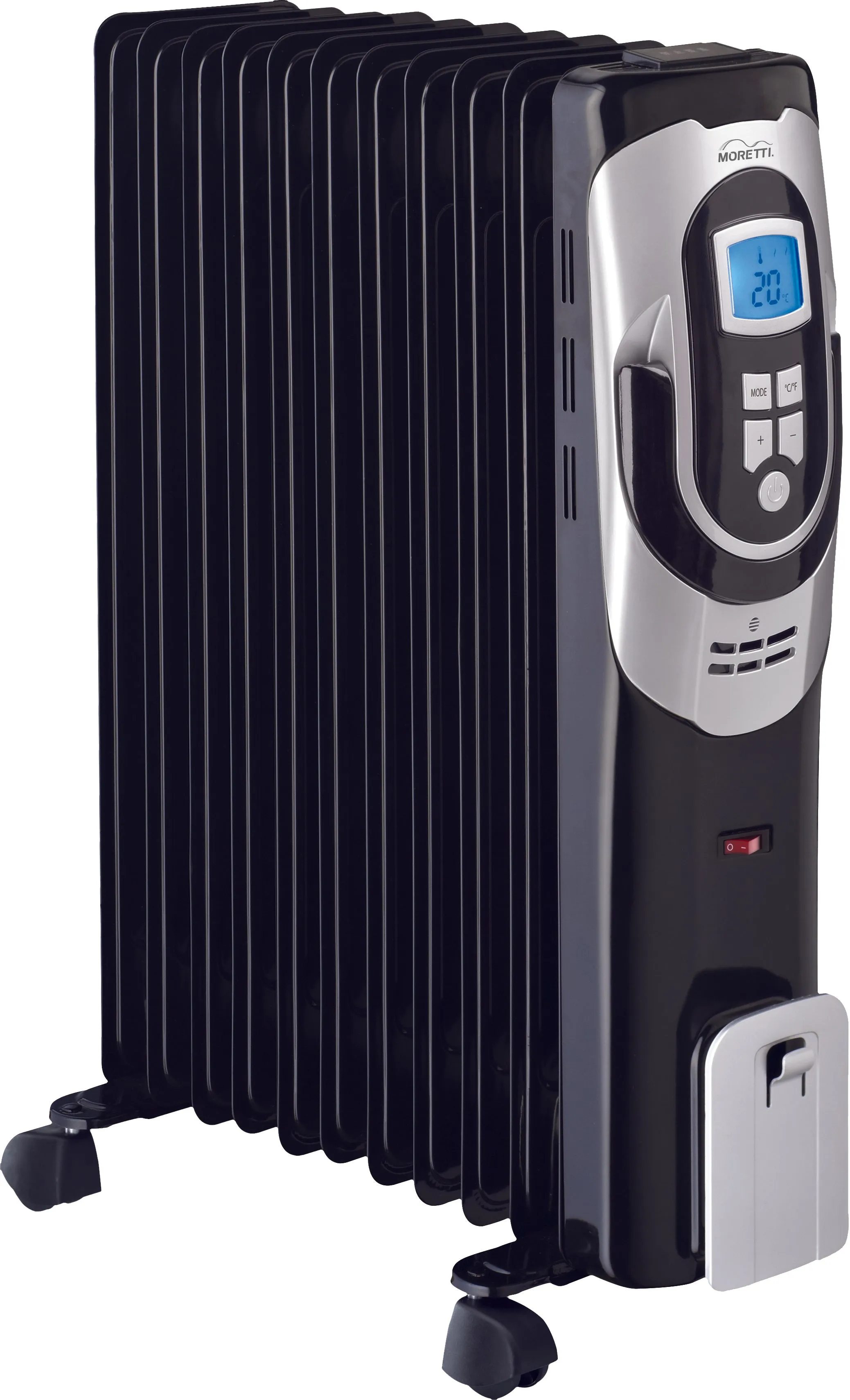 11 Fin Oil Filled Radiator 1000W/2500W With Timer | Black