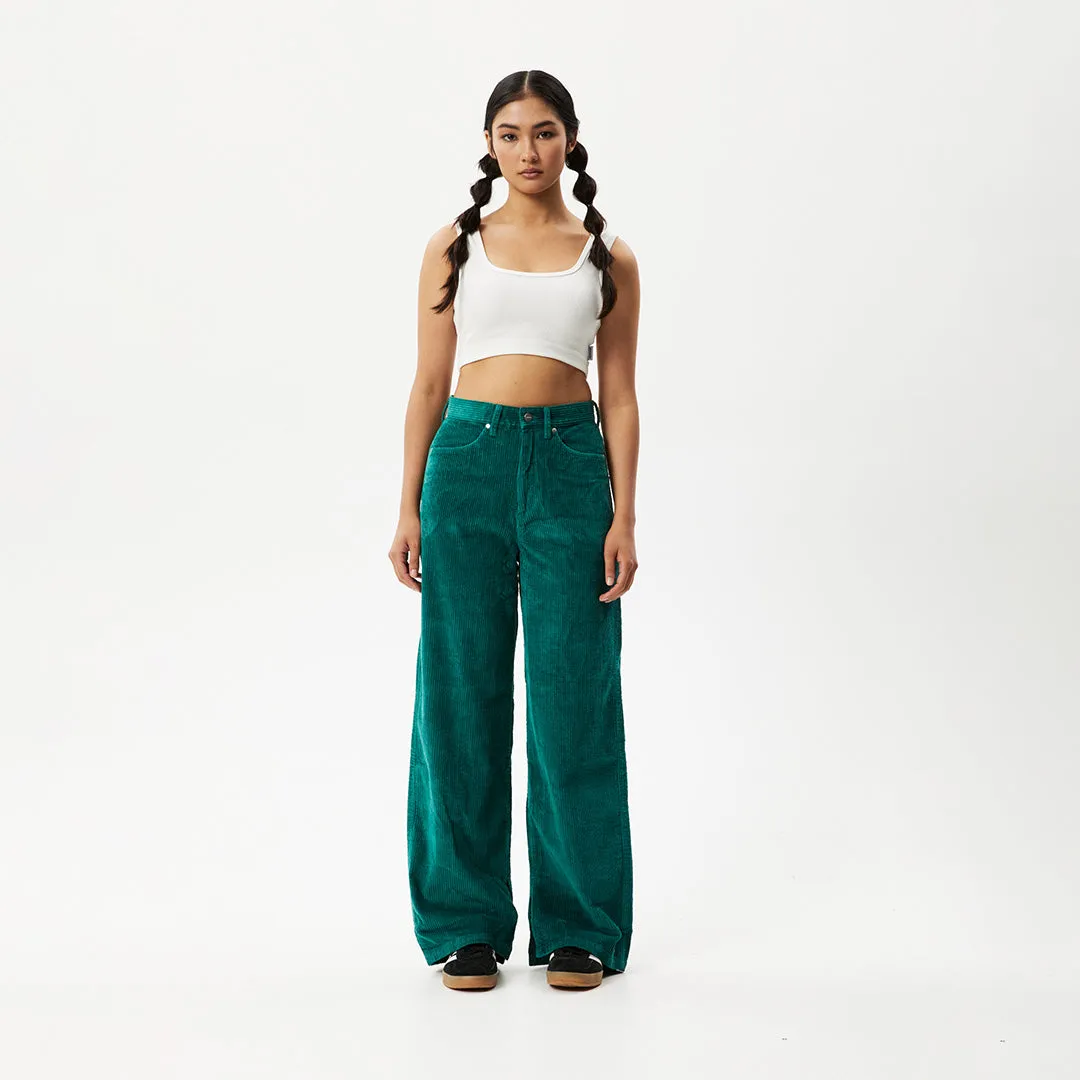 AFENDS Womens Bella - Corduroy Baggy Pants - Emerald