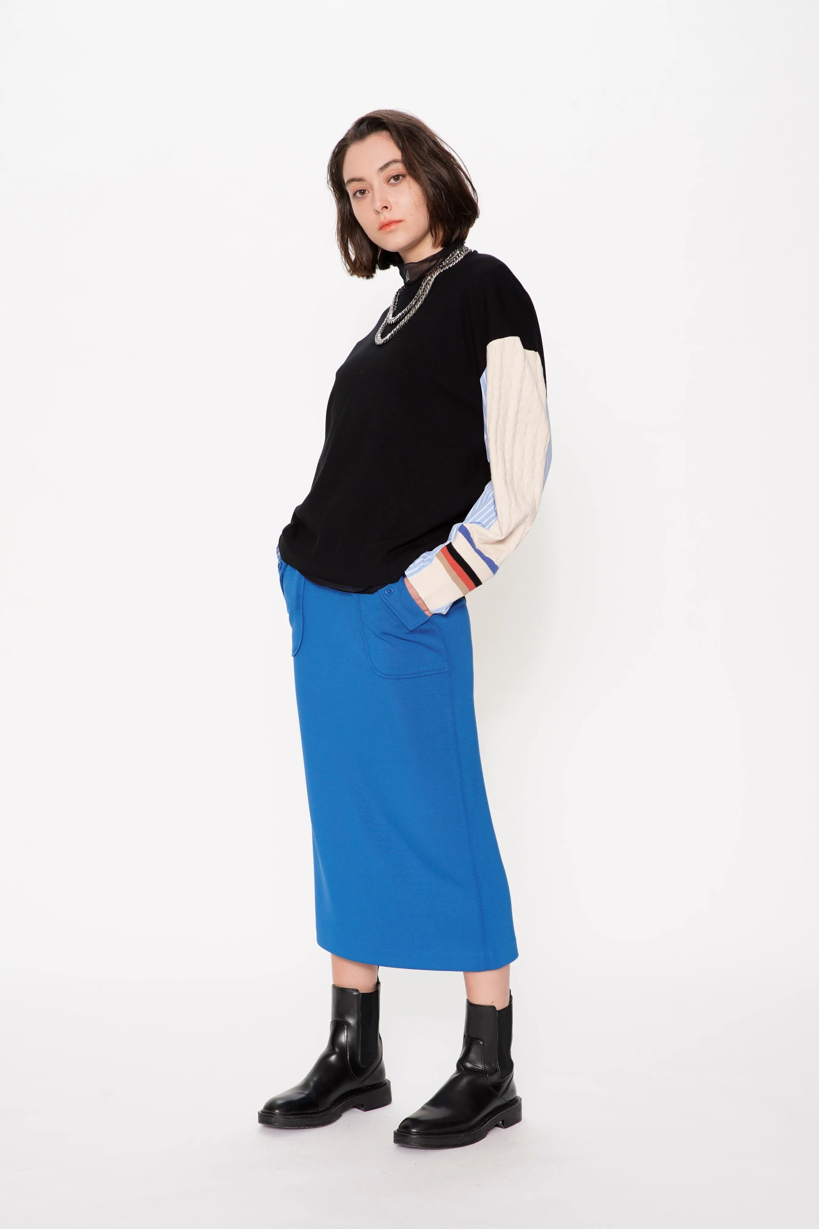 Air Compact Pocket Pencil Skirt