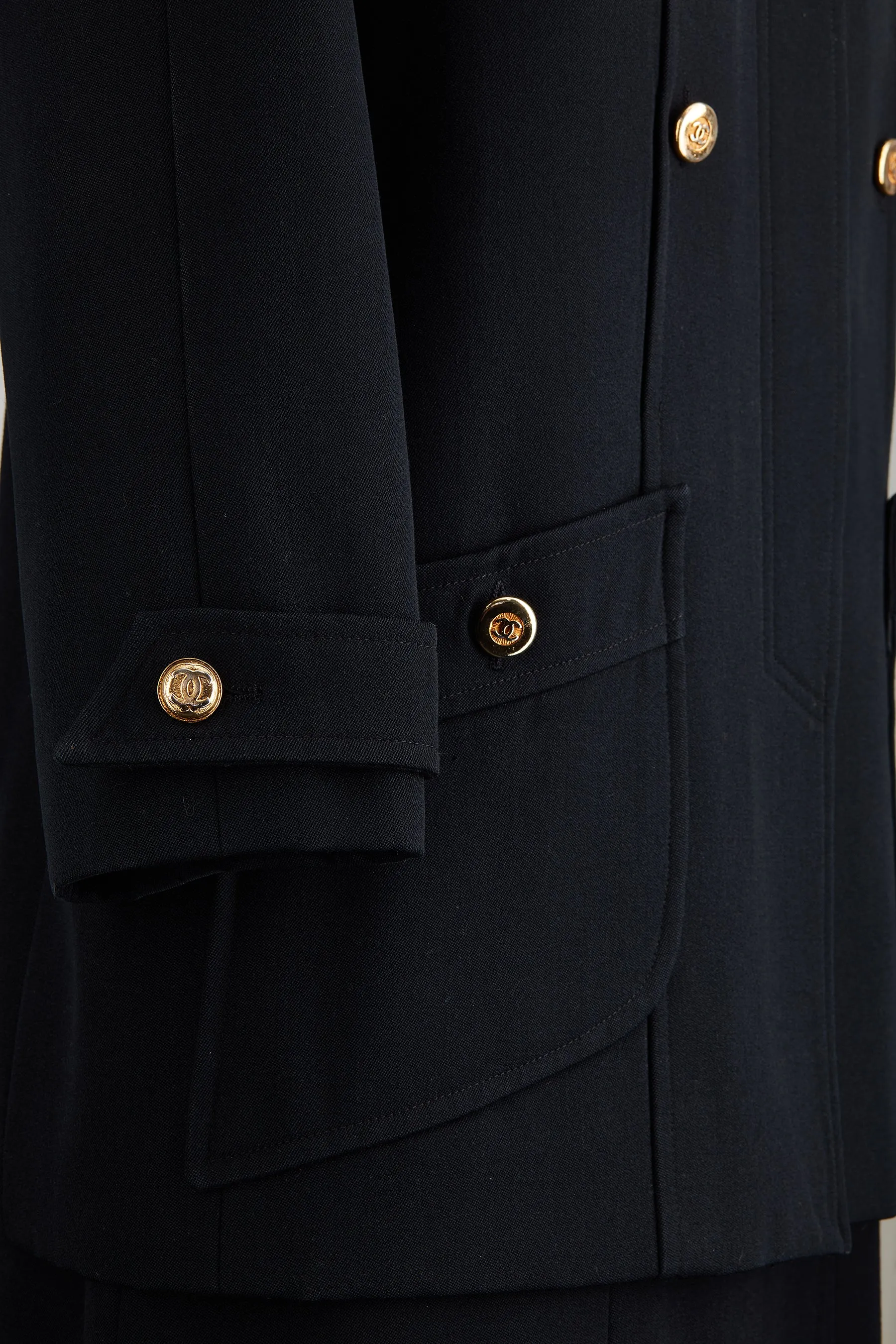 ARCHIVE: 1980s Black Chanel Wool Skirt Suit