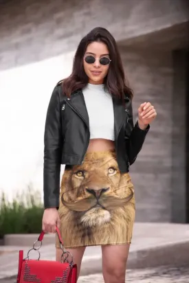 BEARDED LION Pencil Skirt