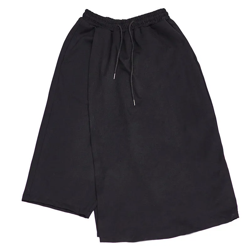 Black Drawstring Culottes