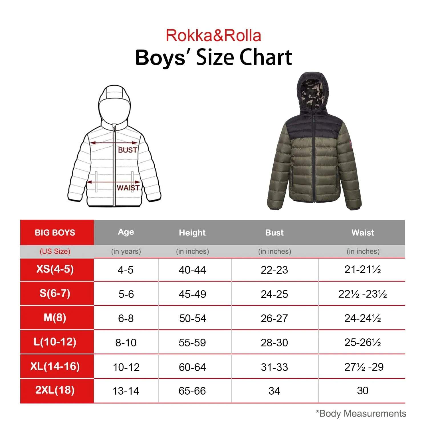 Boys' Reversible Lightweight Puffer Jacket