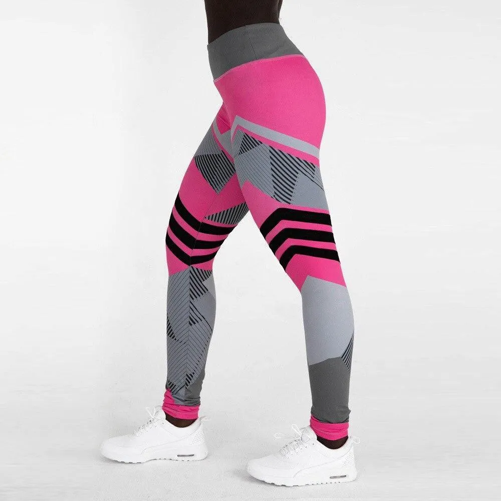 Breathable Geometric Yoga Pants