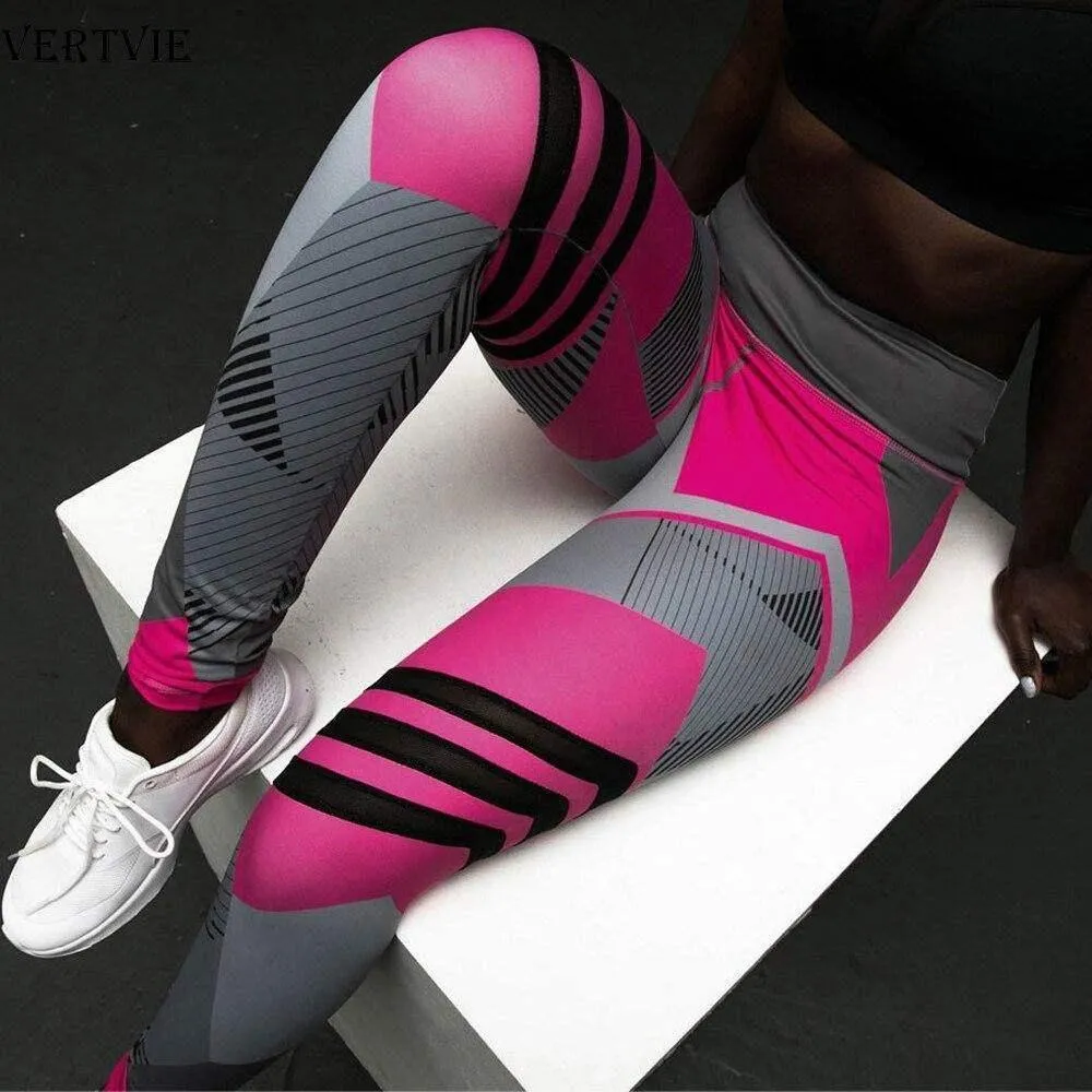 Breathable Geometric Yoga Pants