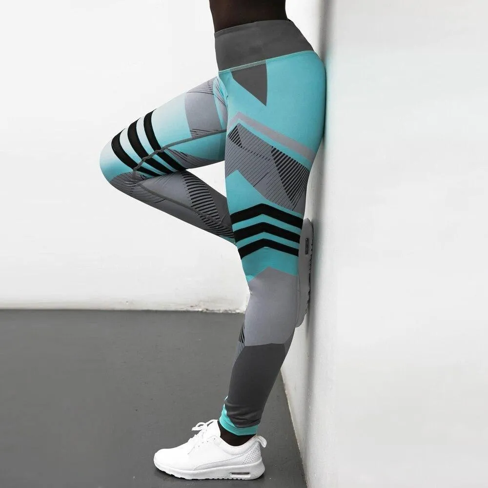 Breathable Geometric Yoga Pants