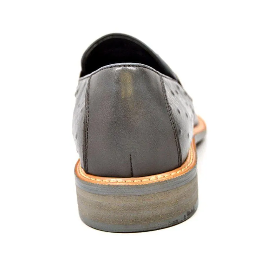 British Walkers Dolche Men's Ostrich Leather Slip Ons