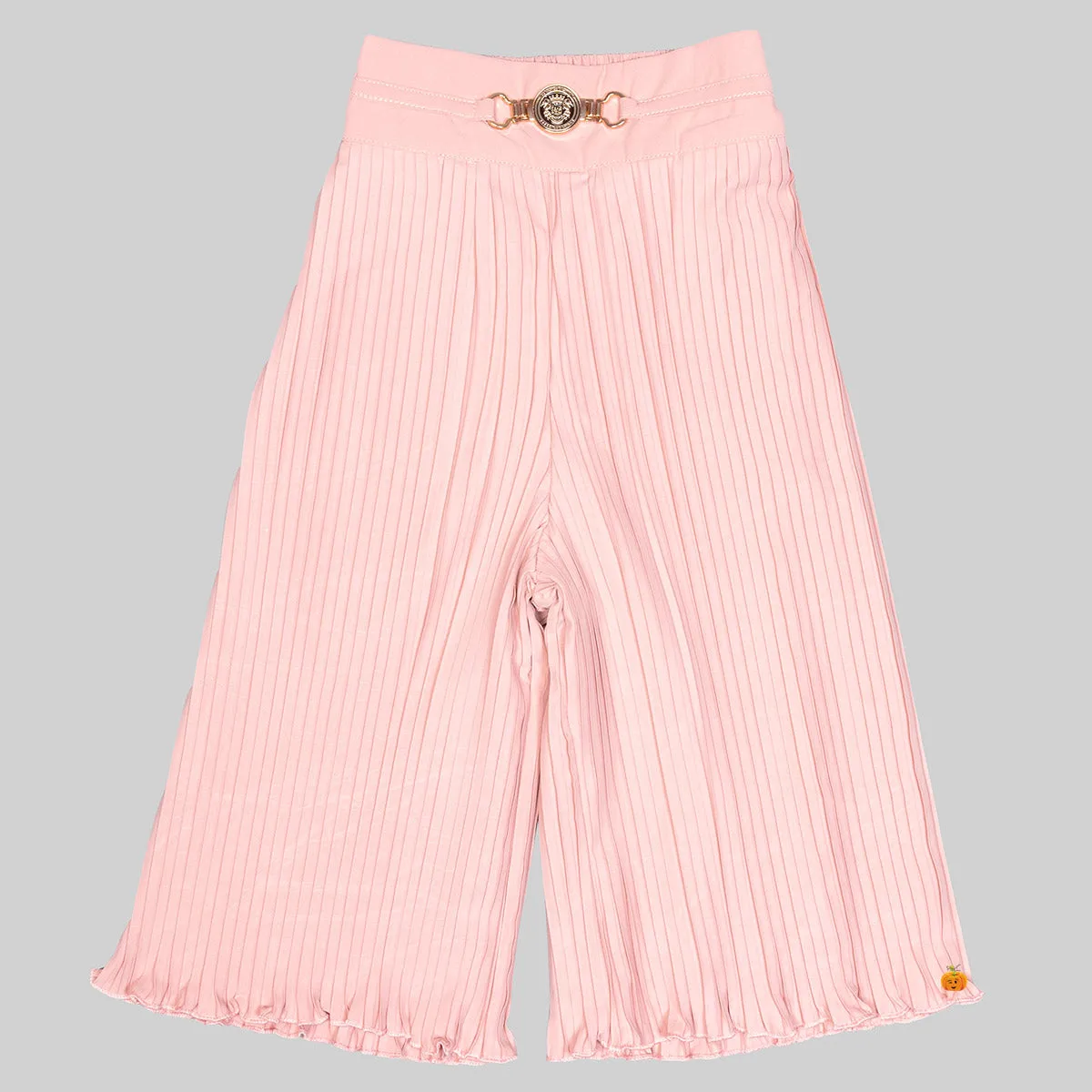 Brown & Peach Culottes for Girls with Top