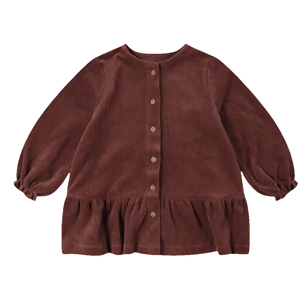 Button Front Corduroy Dress