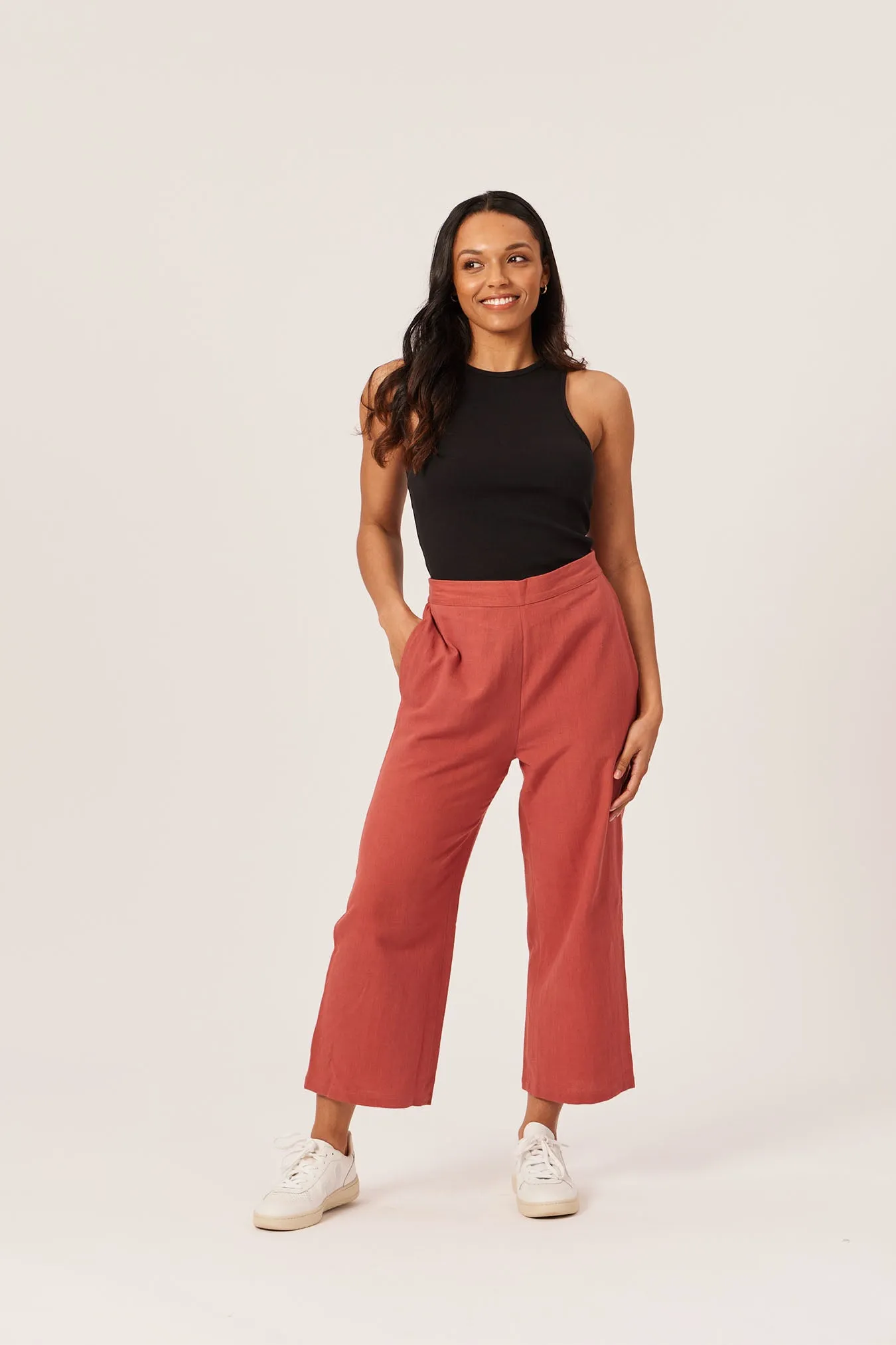 Cara - Relaxed Culotte - Red