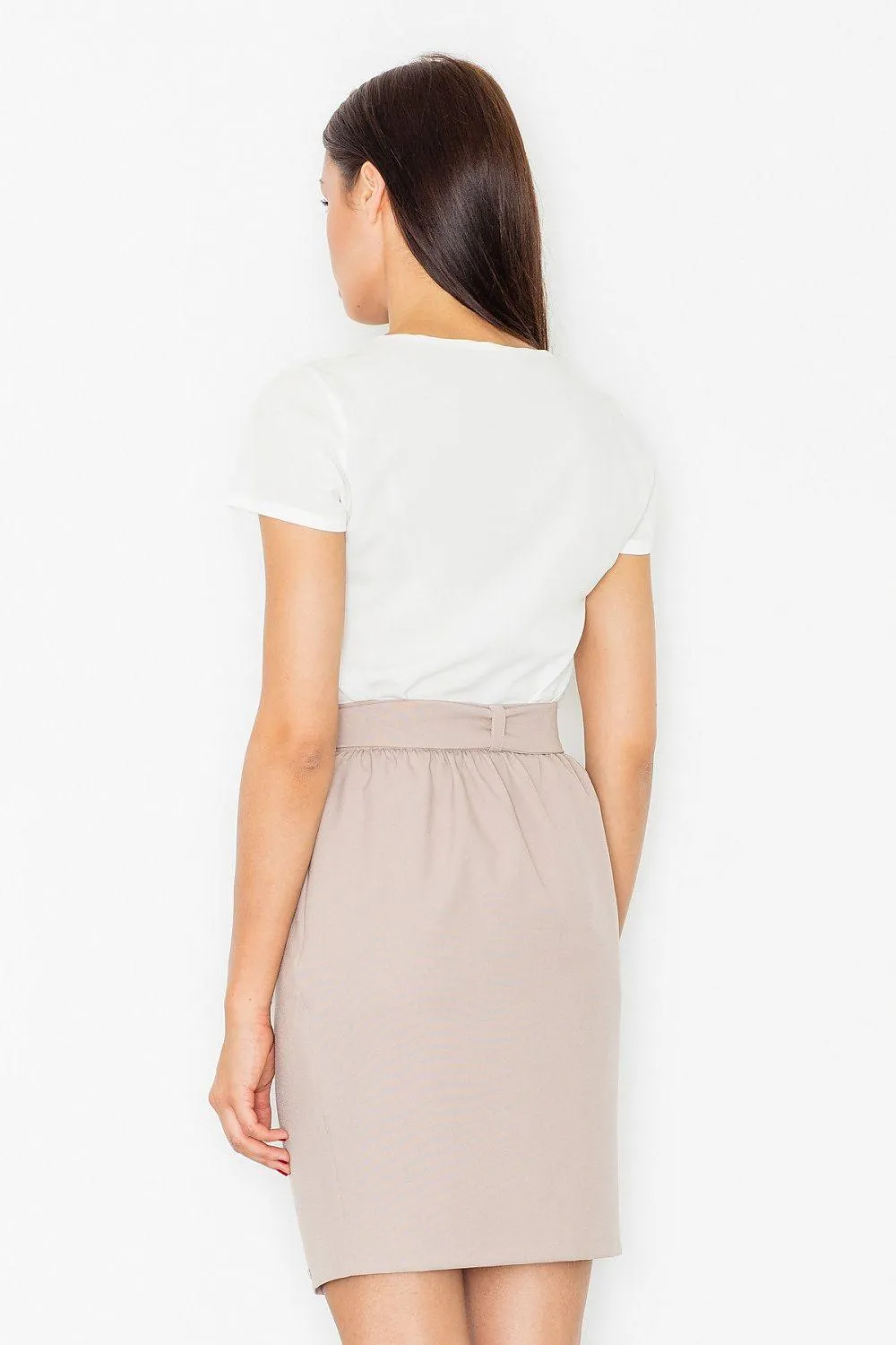 Chic Sash-Tie Belted Pencil Skirt by Figl