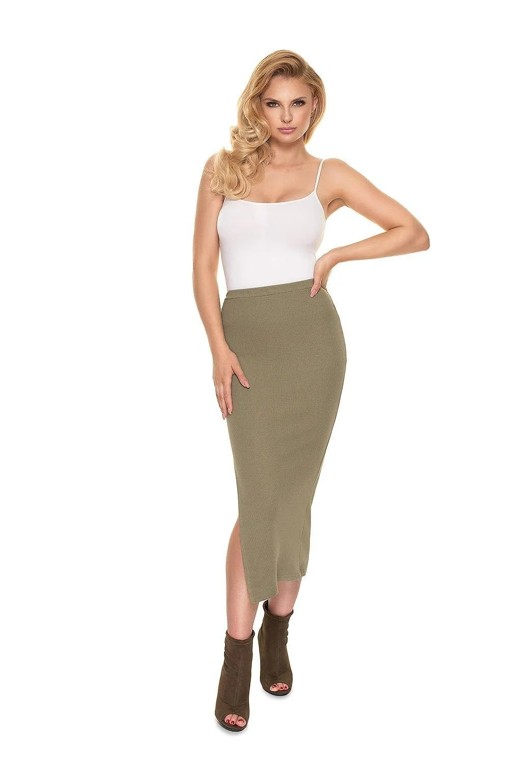 Chic Side-Slit Pencil Skirt