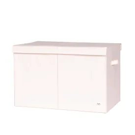 cream recycled fabric folding storage chest