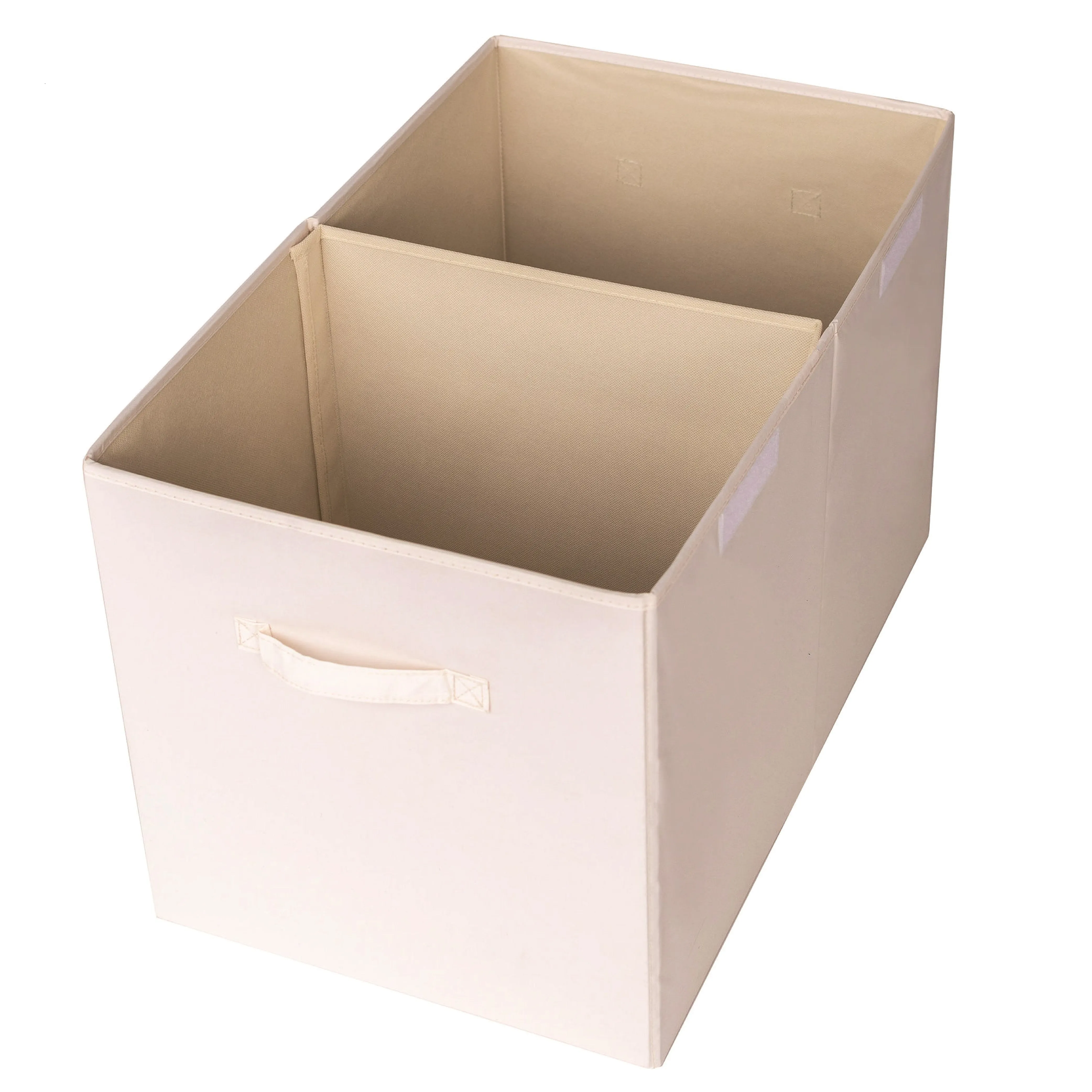 cream recycled fabric folding storage chest