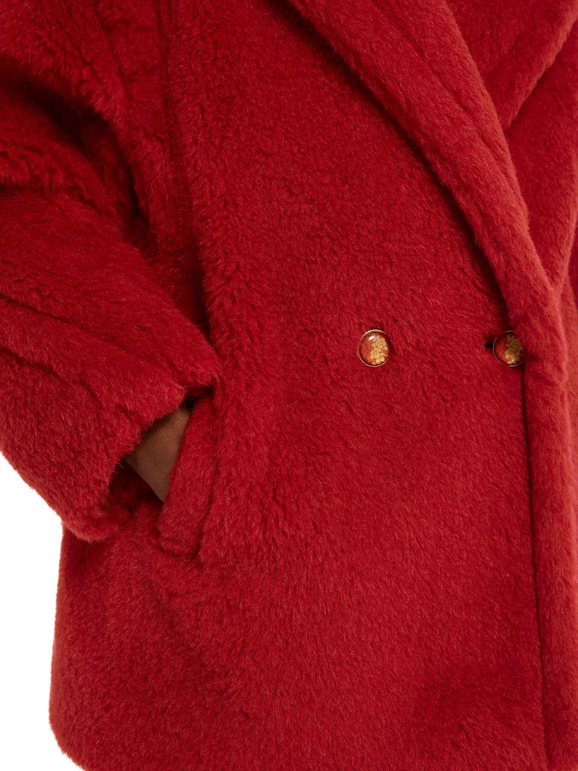 Cuba short Teddy Bear Icon Coat in alpaca and wool