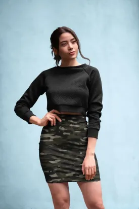 Dark Camouflage Pattern Plakat Pencil Skirt