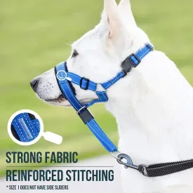 Dog Mouth Muzzles Anti Bark Dog Collar Breathable Dog Training Tool Nylon Muzzle Set With Reflective Strips Summer Pet Leashes