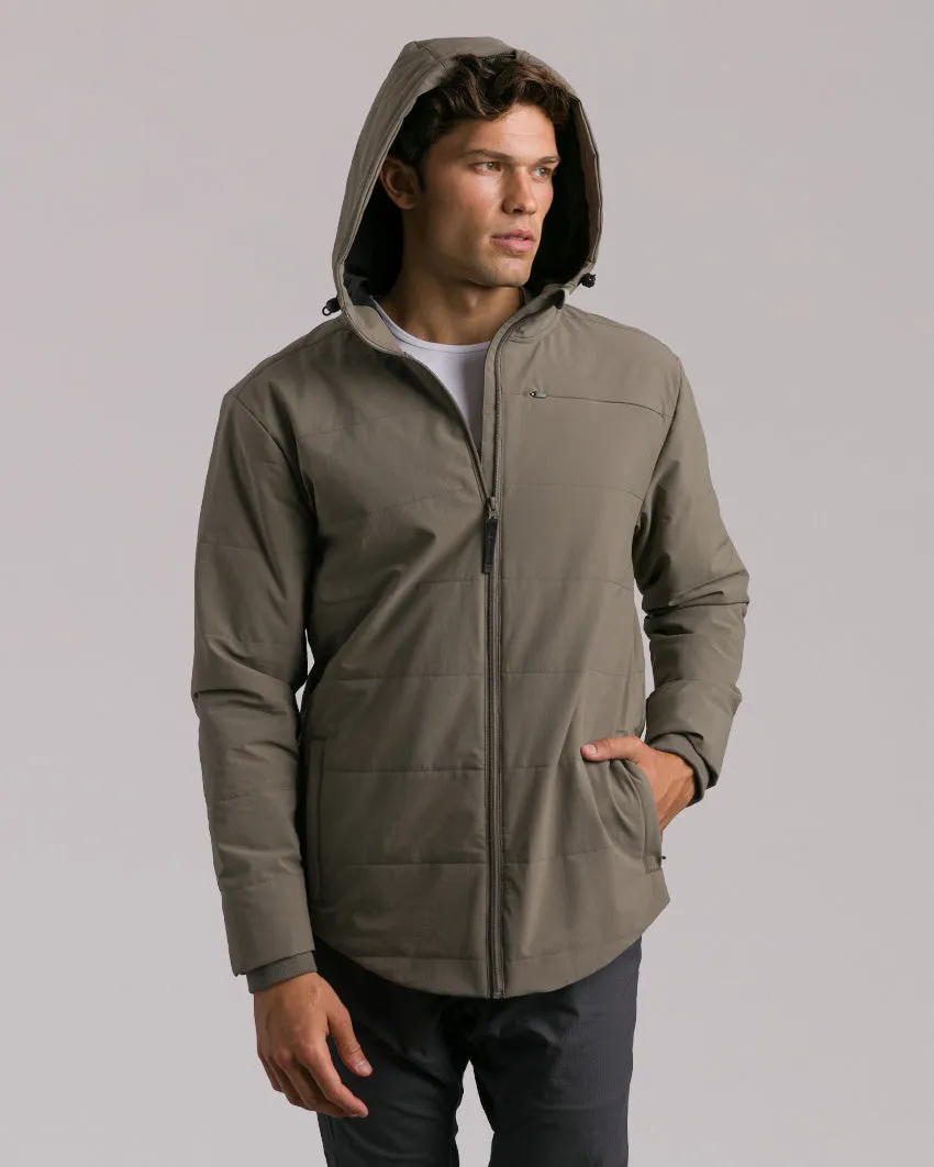 Drop-Cut Puffer Jacket