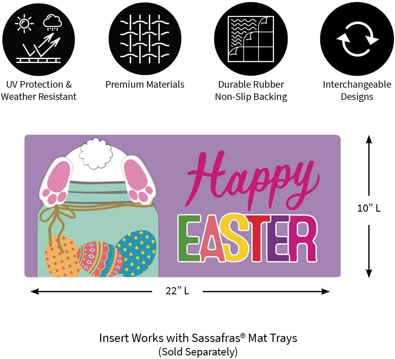 Easter Bunny Mason Jar Sassafras Switch Mat