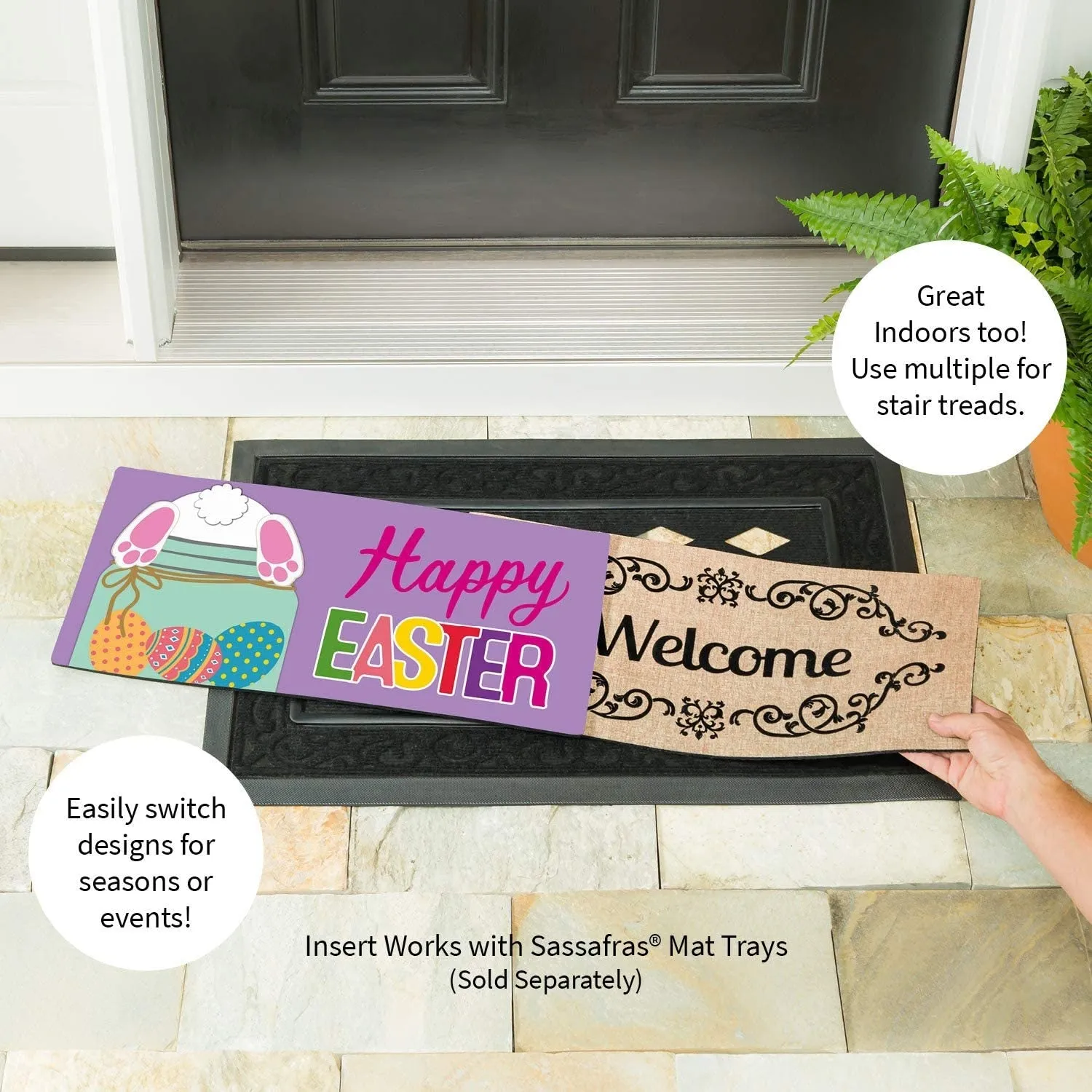 Easter Bunny Mason Jar Sassafras Switch Mat