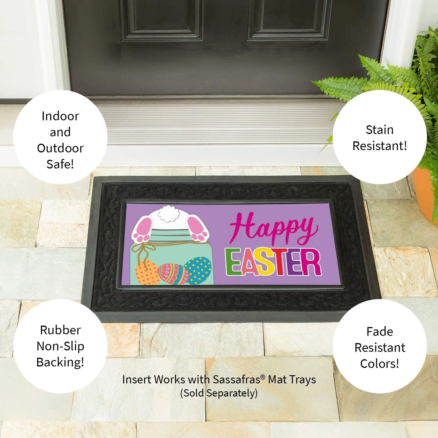 Easter Bunny Mason Jar Sassafras Switch Mat