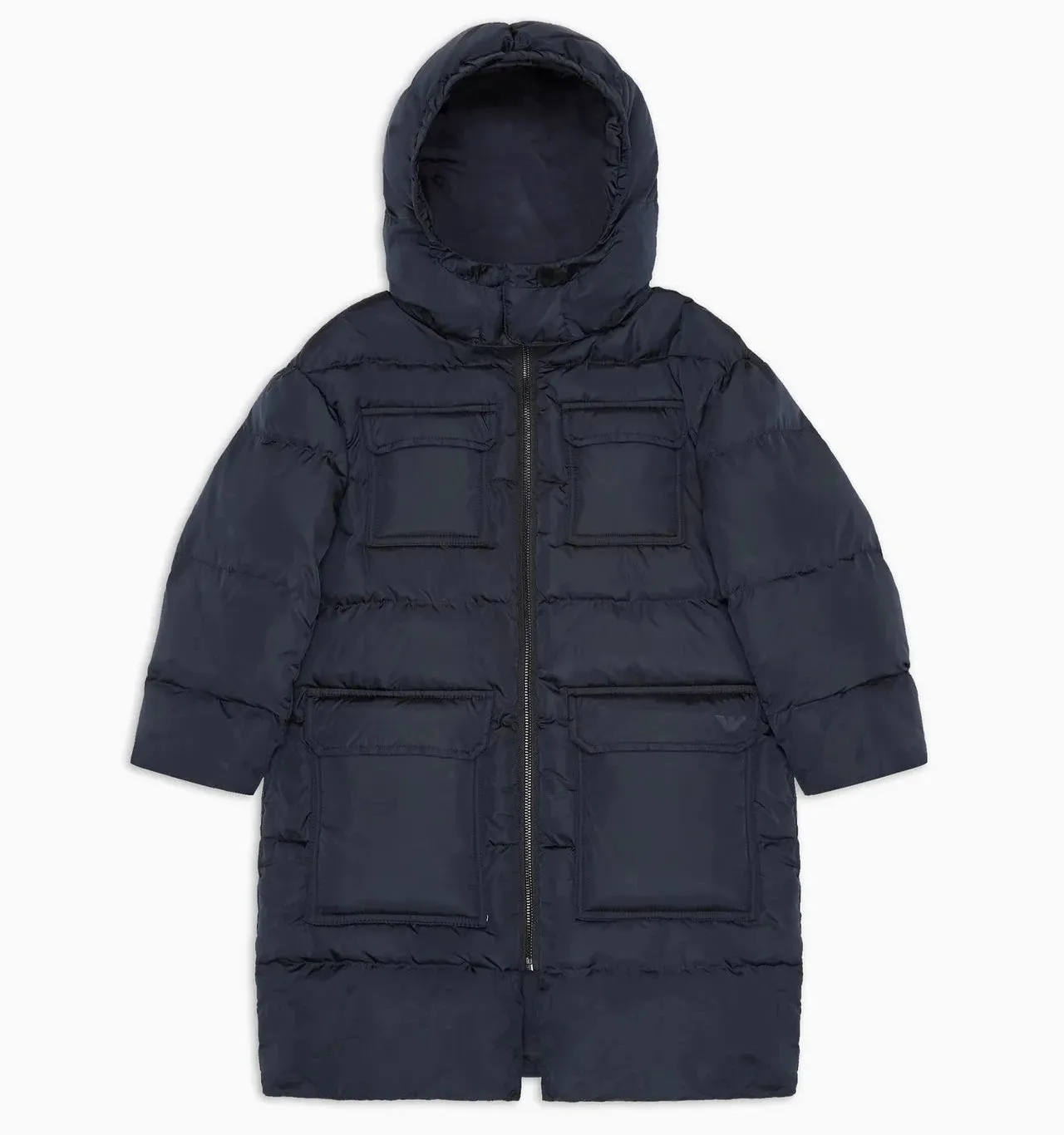 Emporio Armani Junior Caban Puffer Down Coat - Navy Blue