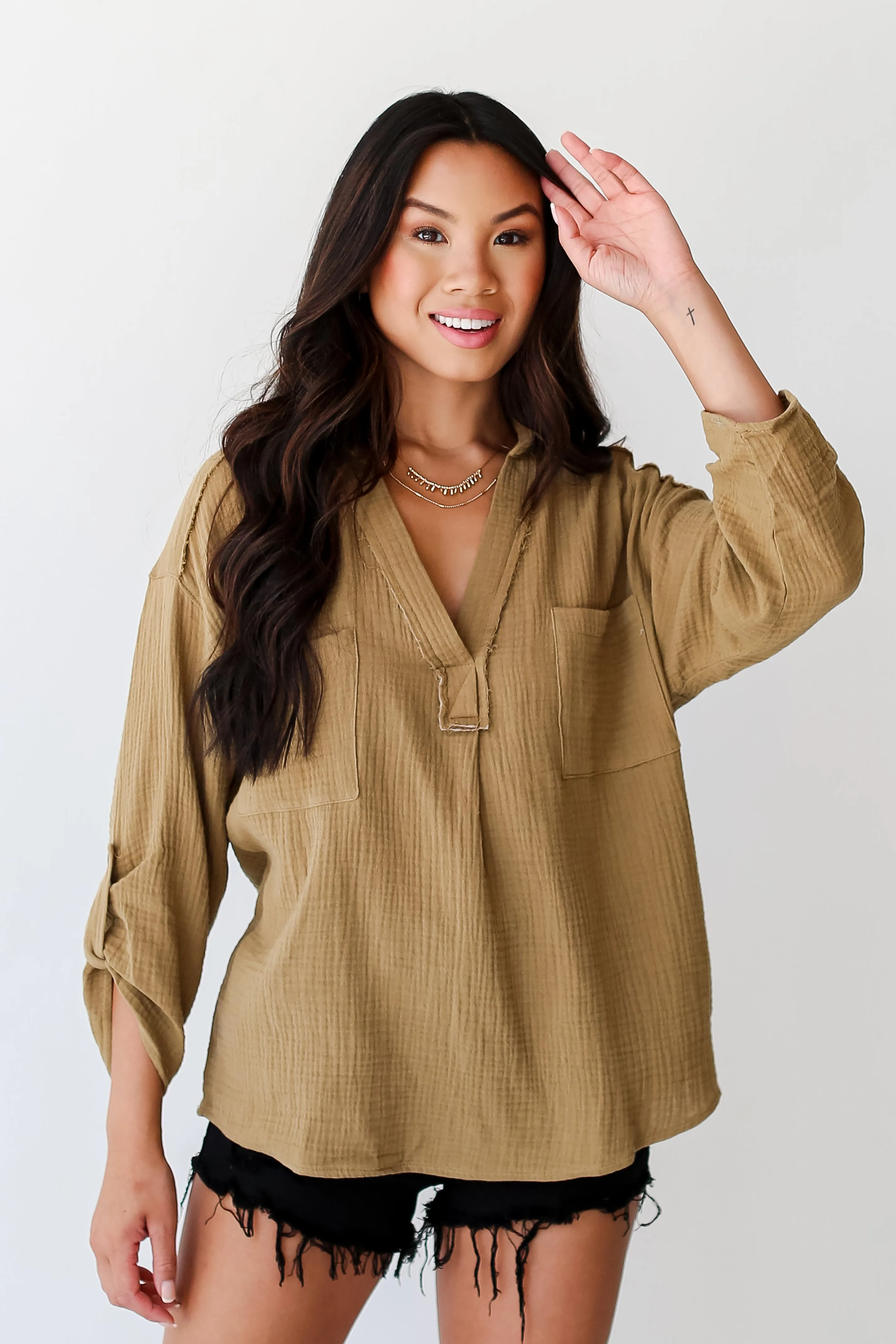 FINAL SALE - Timeless Class Linen Blouse