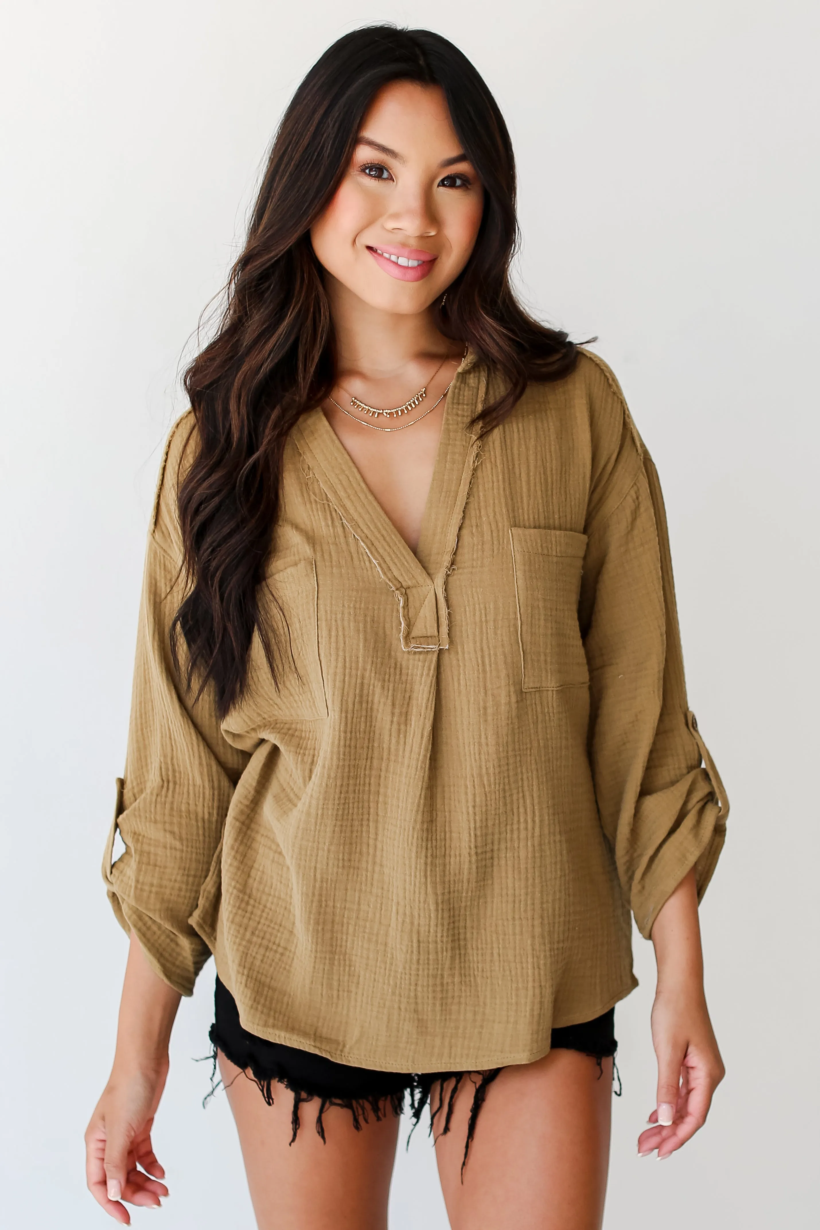 FINAL SALE - Timeless Class Linen Blouse