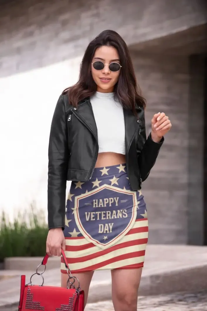 Free-veterans-day Pencil Skirt