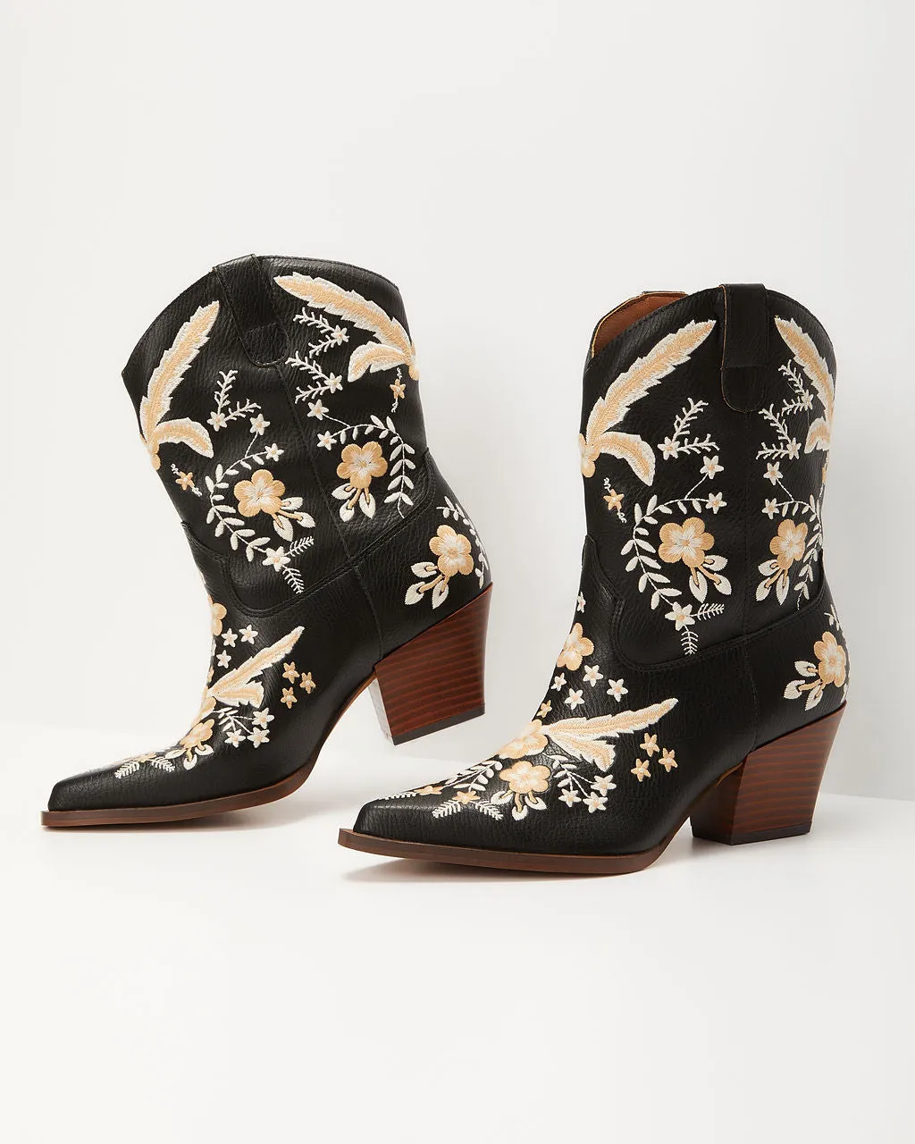 Full Bloom Embroidered Floral Western Bootie