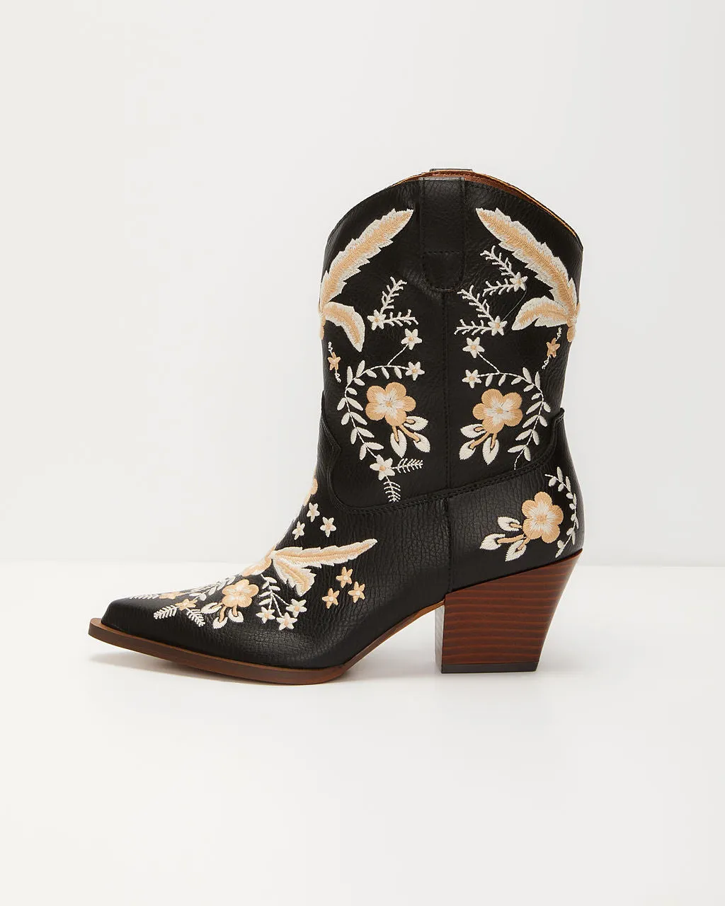 Full Bloom Embroidered Floral Western Bootie