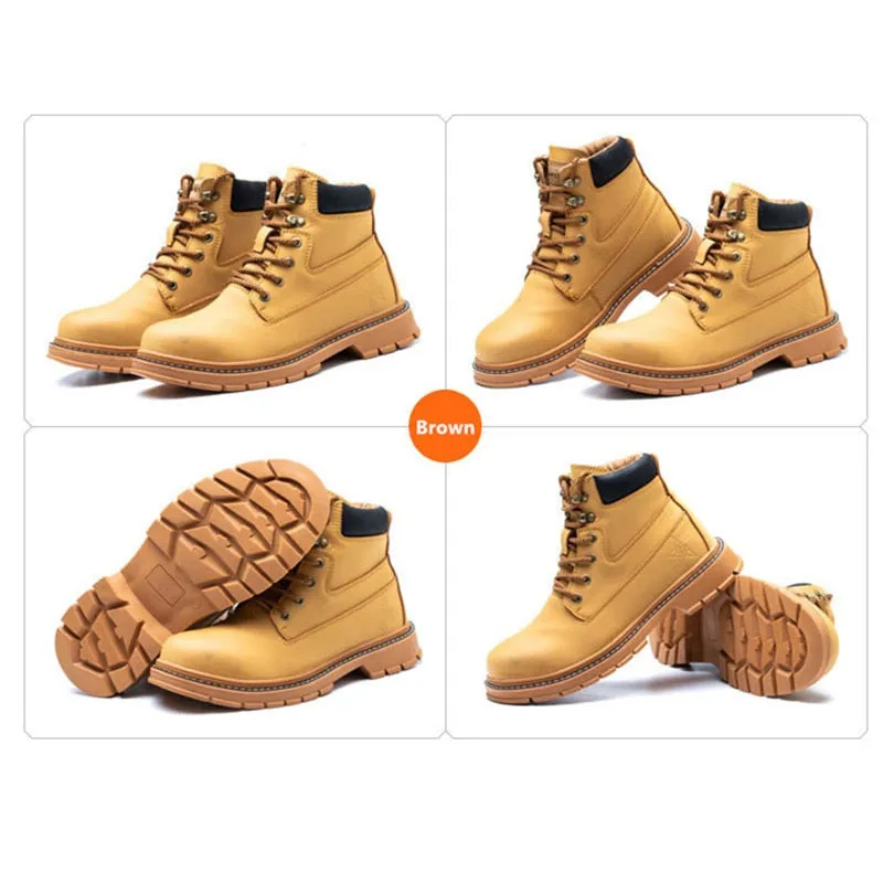 Funki Buys | Boots | Men's Steel Toe High-Top Work Boots