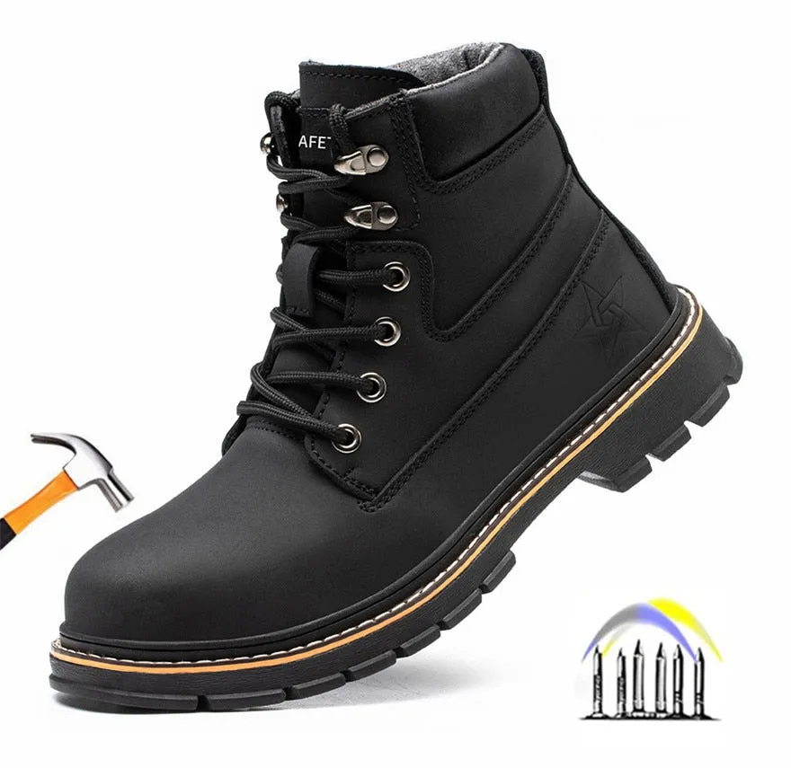 Funki Buys | Boots | Men's Steel Toe High-Top Work Boots