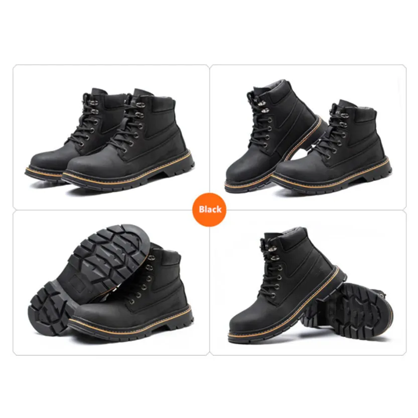 Funki Buys | Boots | Men's Steel Toe High-Top Work Boots