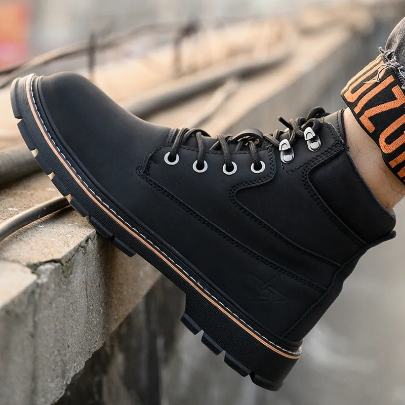 Funki Buys | Boots | Men's Steel Toe High-Top Work Boots