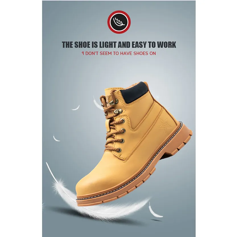 Funki Buys | Boots | Men's Steel Toe High-Top Work Boots