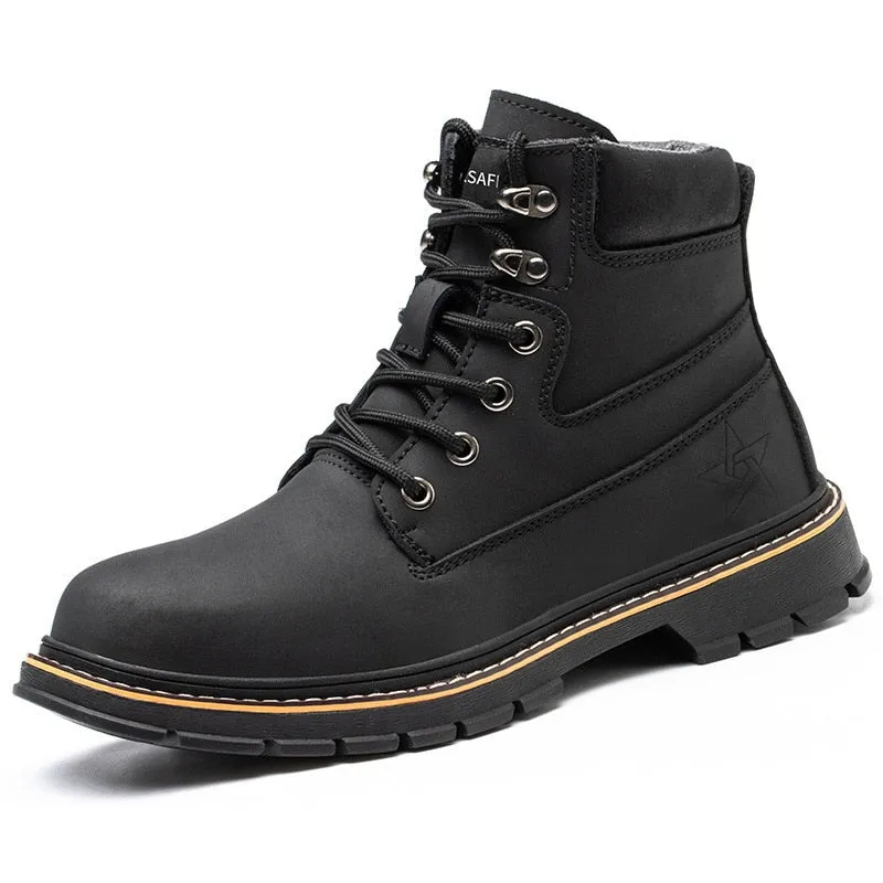 Funki Buys | Boots | Men's Steel Toe High-Top Work Boots