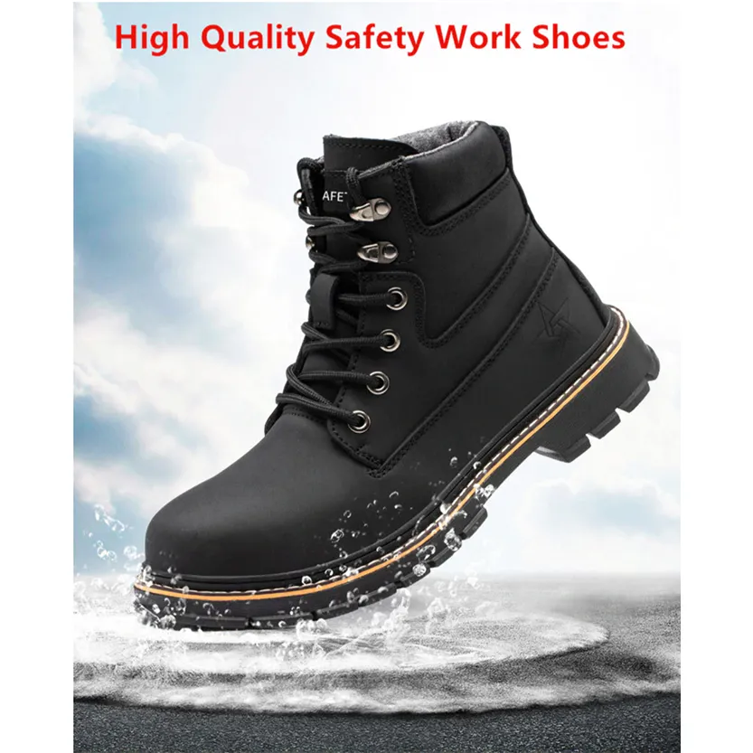 Funki Buys | Boots | Men's Steel Toe High-Top Work Boots