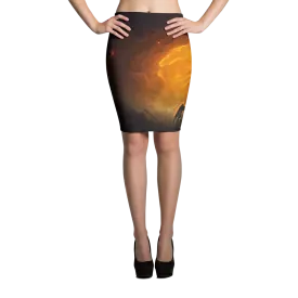 Galaxy - Nebula - Interstellar Milky-Way - Pencil Skirt