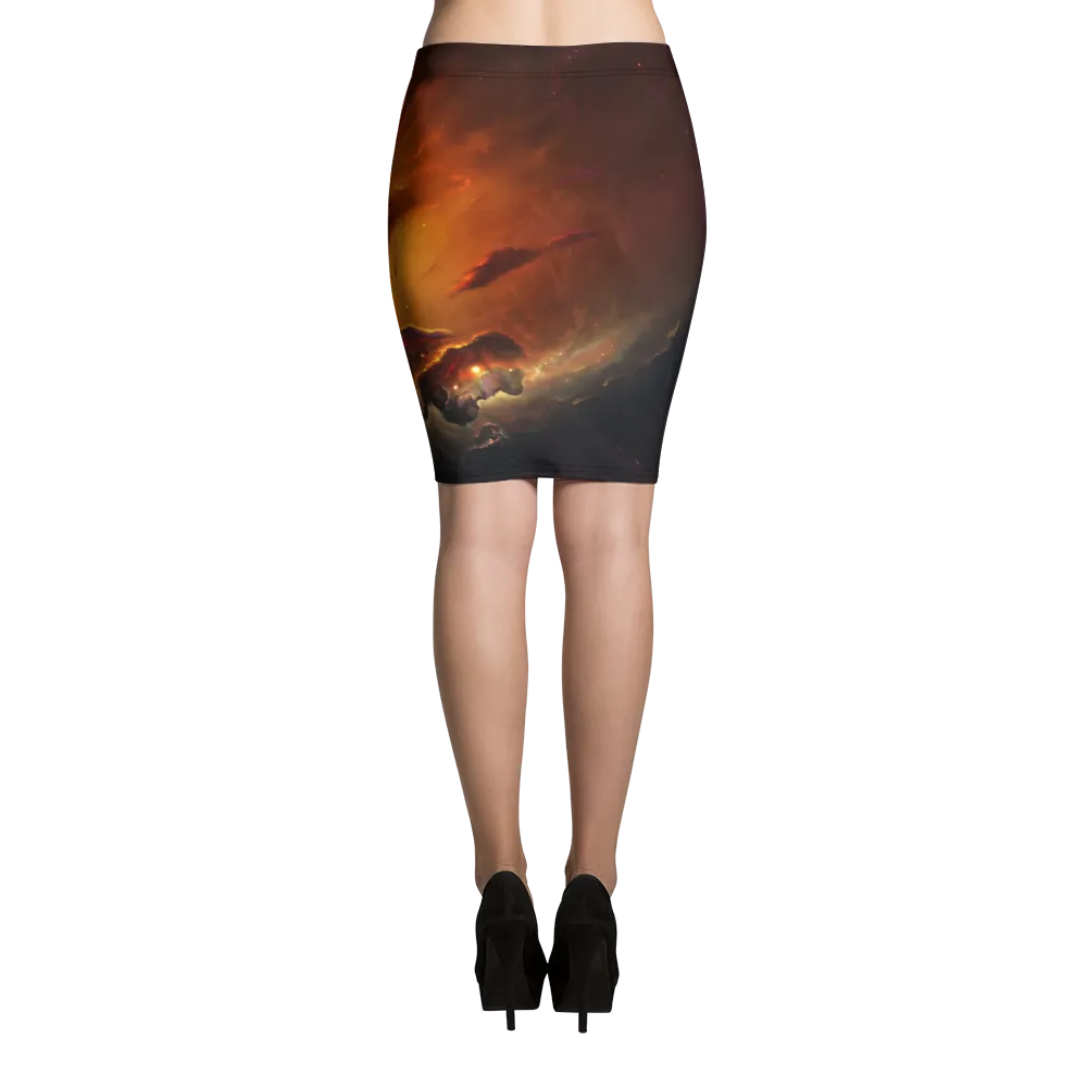 Galaxy - Nebula - Interstellar Milky-Way - Pencil Skirt