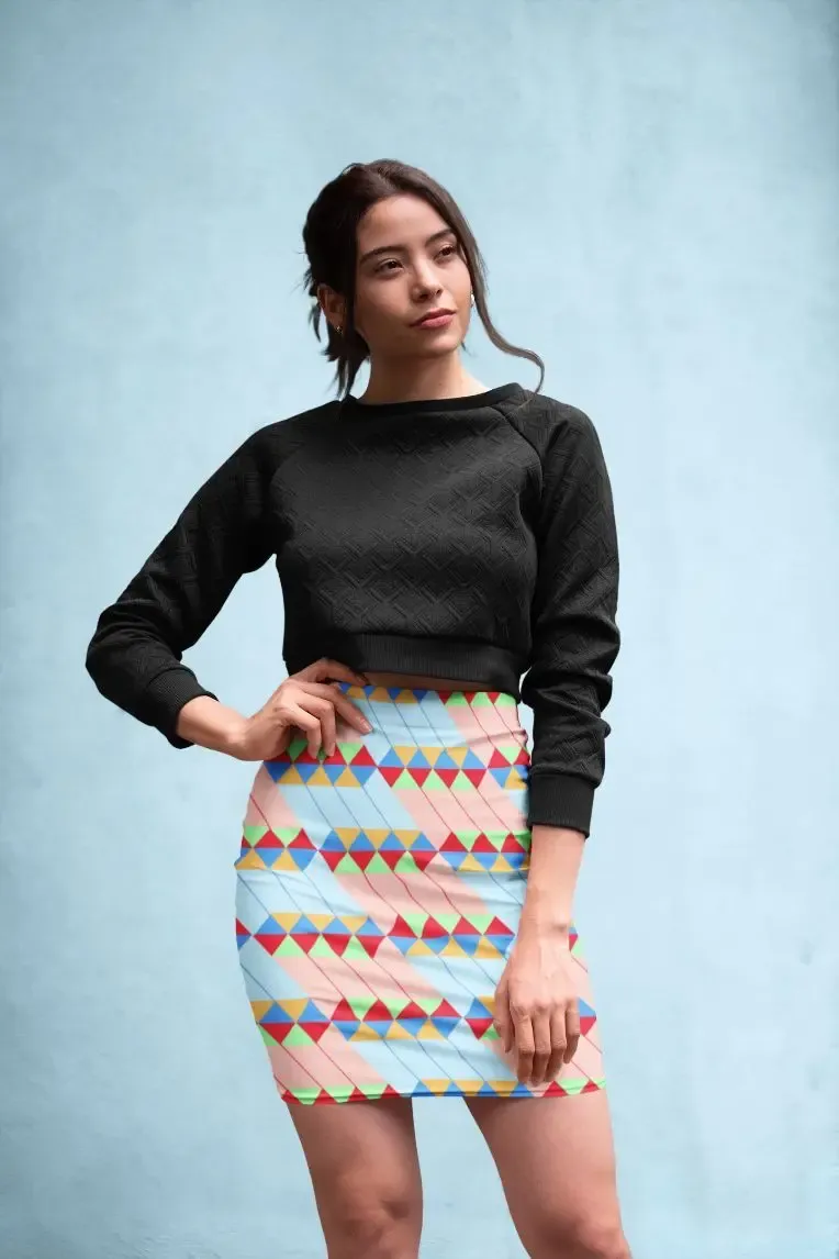 Graphic Pattern (2) Pencil Skirt