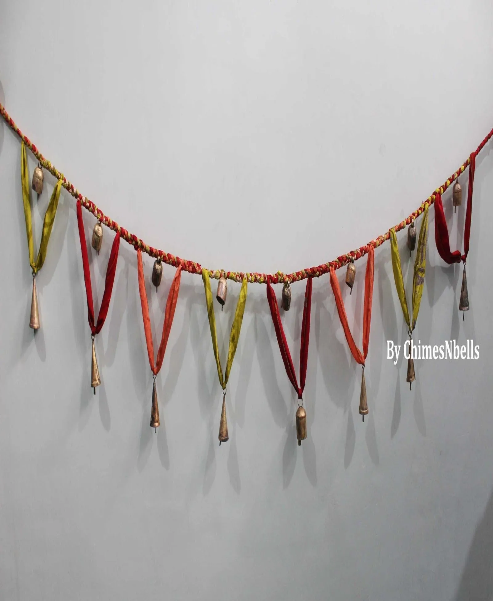 Handmade Bells Garland Boho Theme Garden , Patio , Indoor and Outdoor Party Decoration 1.5 Meters