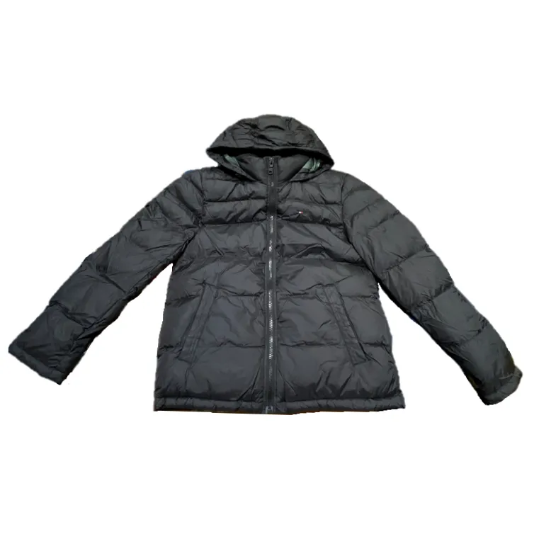 HOODED PUFFER JACKET BLACK