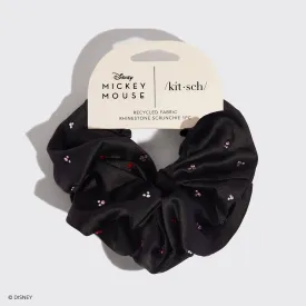 Kitsch & Mickey and Minnie Recycled Fabric Scrunchie - Black