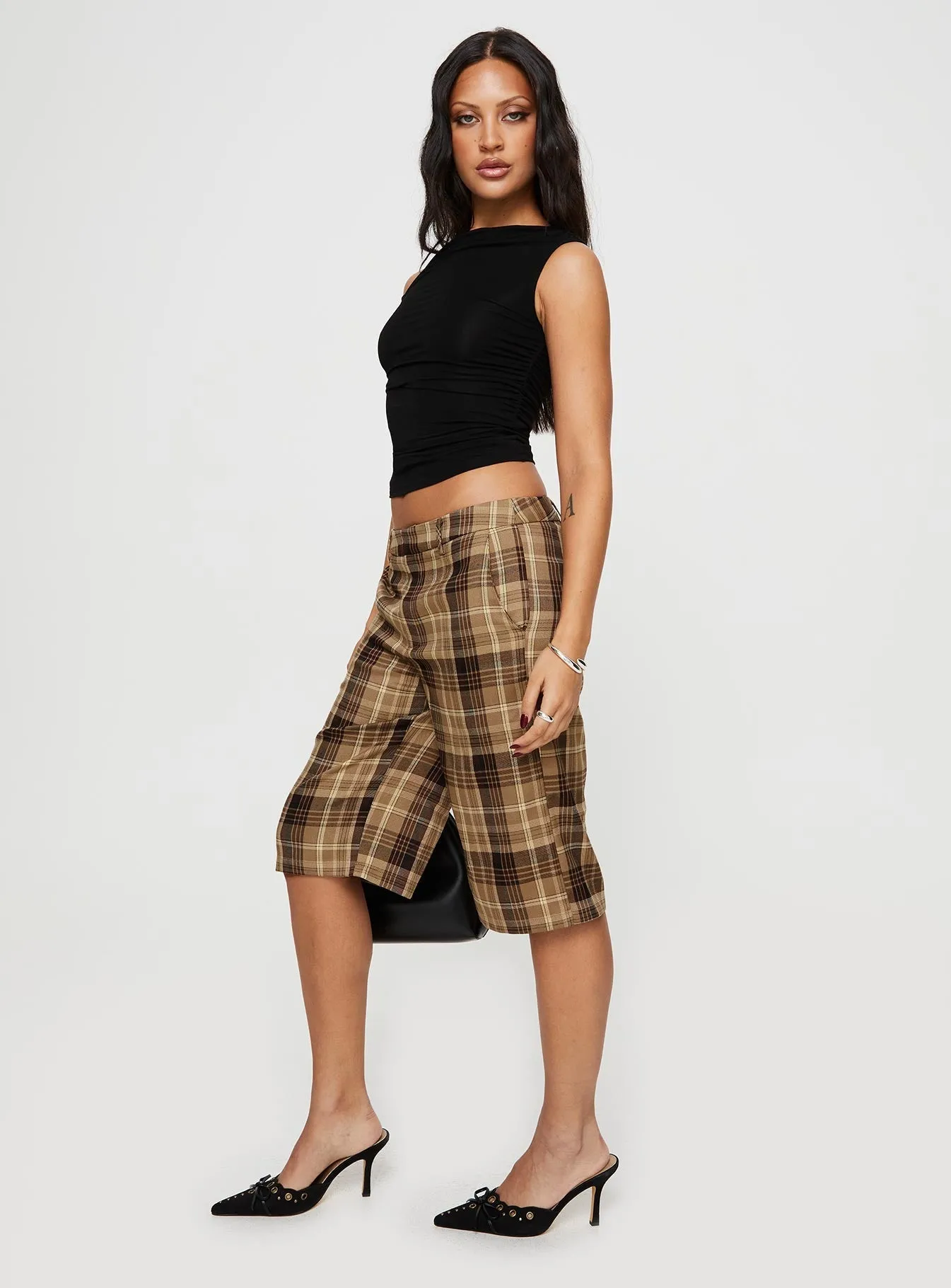 Kurt Culottes Chocolate Check