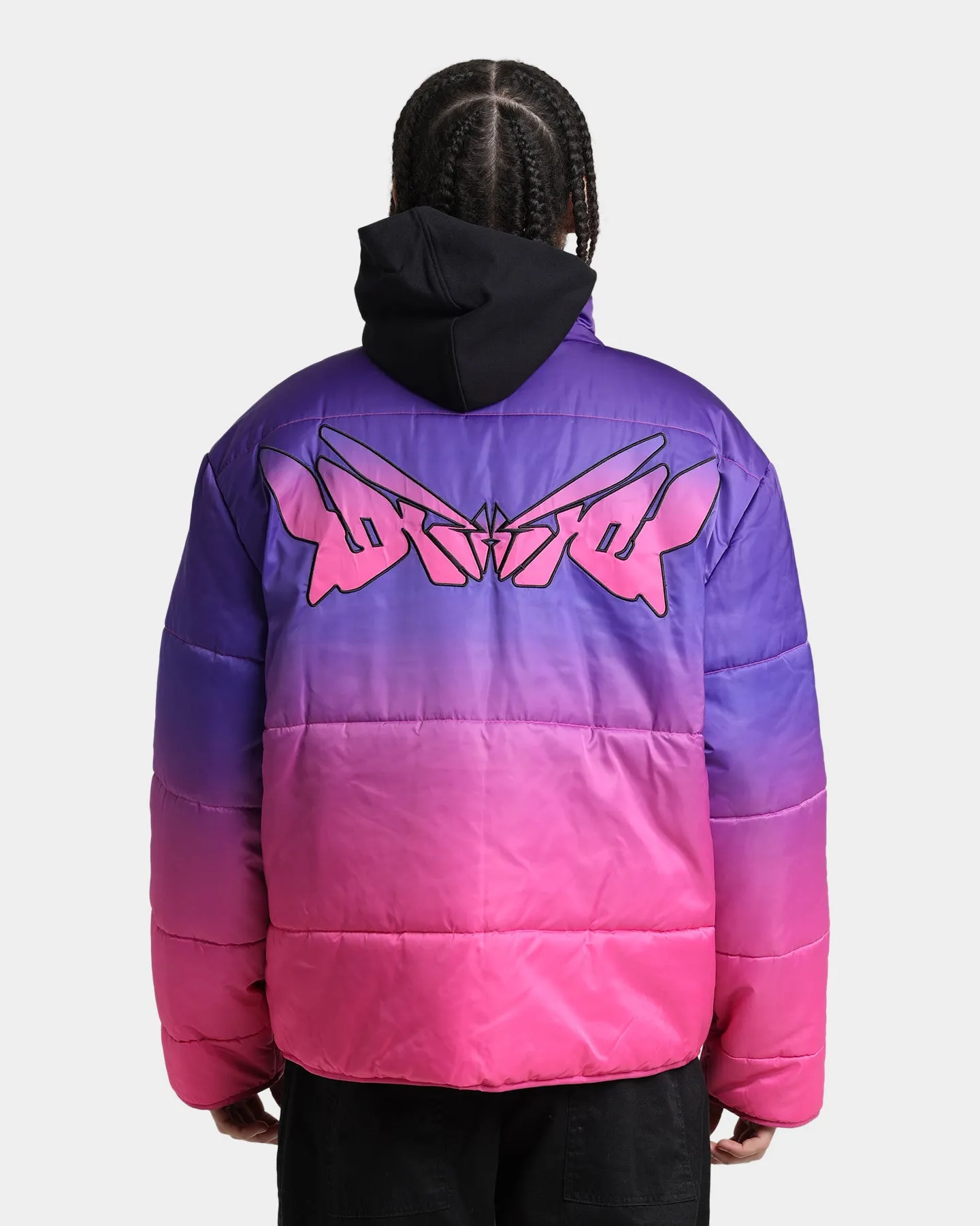 Loiter Cyber Gradient Puffer Jacket Pink/Purple