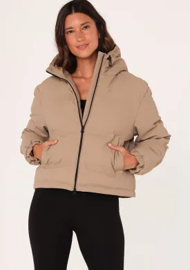 Long Sleeve Zip-Up Hooded Puffer Jacket