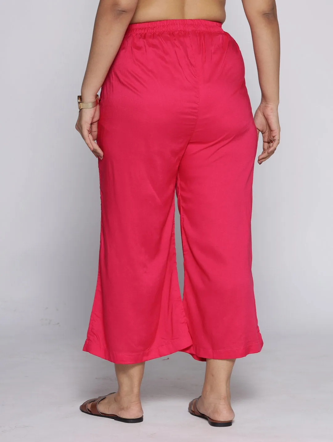 Magenta Rayon Culottes