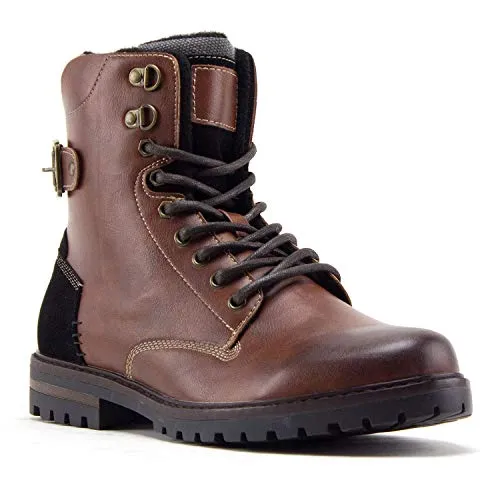 Men's B-1911 Steve 8 inch Tall Fashion Military Combat Dress Boots