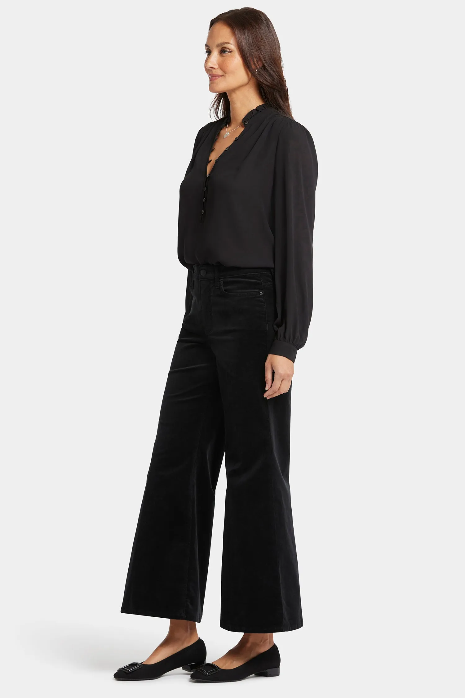 Mia Palazzo Ankle Pants - Black